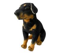 Lpoppcx Peluche de Perro, curación Emocional a la Guardia, Alivia el estrés, Perro de Peluche, Juguete para Perros realistas interactivos para niños, Adultos, 17 x 15 cm