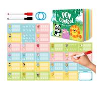 Lpoppcx Tarjetas De Entrenamiento del Control del Lápiz, Juguete Borrable De Aprendizaje Temprano, Tarjetas De Entrenamiento De Escritura Y Control Lápiz para Niños, para Niños De 2 A 6 Años, para