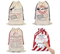Lpraer 50 x 69 cm Saco de Papá Noel Navidad Bolsa de regalo grande Bolsa de almacenamiento para regalos de Navidad