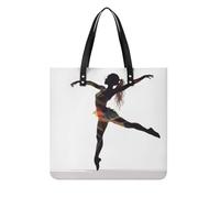 LPSADGF A Dancer - Bolso de mano de piel para mujer, bolsa de maquillaje con diseño de hebilla magnética, bolsa casual