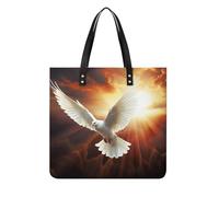LPSADGF Dove Sun Art - Bolso de mano de piel para mujer, bolsa de maquillaje con diseño de hebilla magnética, bolsa casual