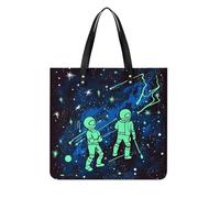 LPSADGF Mother Bear And Her - Bolso de mano de piel para mujer, bolsa de maquillaje con diseño de hebilla magnética, bolsa casual, Glow in the dark, 39x39cm