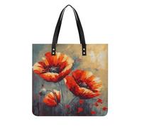 LPSADGF Sea Sunset Flying Dragon - Bolso de mano de piel para mujer, bolsa de maquillaje con diseño de hebilla magnética, bolsa casual, Pintura al óleo de flores simples, 39x39cm