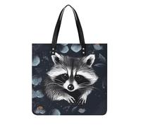 LPSADGF Sunset Cactus en Desert Bolsas de piel para mujer, bolsa de maquillaje con hebilla magnética, bolsa informal, Patrón de raccoo, 39x39cm