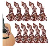 Lpsdssre Pickguard acústico, Pickguard de guitarra - PVC 10 piezas Guardias de diapasón de guitarra - Accesorios de graves anti-jóvenes para jóvenes profesionales, principiantes, Navidad