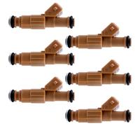 LPSZZXKD Inyectores de combustible 6 piezas alto rendimiento amarillo 4 orificios kit inyector 0280155700 apto para Cherokee 1989-1998 1987-1992 Comanche 1993-1998 Grand 1991-1998 .0L Accesorios