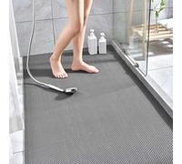 LPUKOI Exterior Antideslizante Drenaje Tapete,4.5mm Grueso Impermeable Antideslizante Tapete,Gran Malla Hueco Goma Alfombra Alfombra,Piscina Área Húmeda Alfombra En Forma De S-Gris-90 * 150cm