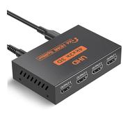 HDMI Splitter, Splitter HDMI 1 Entrada 4 Salidas 4K 3D 1080P Duplicar/Espejo per 4 Monitor, Duplicador HDMI 1x4 para PS3/4, Xbox, HDTV, DVD, Monitor, Proyector