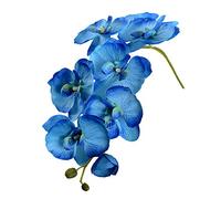 LPxdywlk 1 Unid Flor Artificial Jardín De Orquídeas Mariposa DIY Wedding Party Decoración De Escritorio Accesorios De Fotografía Azul
