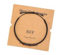 LPYO Pulseras con código morse para mujeres y hombres, regalos de aliento, pulseras inspiradoras divertidas para mujeres, hombres, mejores amigos, hechas a mano, vintage, ajustable, pulsera de cuentas