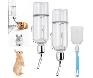 LPZMPZ Cantimplora para conejo, hámster, cobaya, bebedero para conejos, bebedero para roedores, botella para pezones, bebedero para conejos, bebedero colgante para mascotas, dispensador de agua para