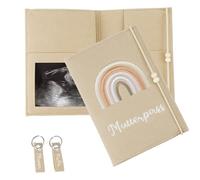 LPZMPZ Funda para cartilla sanitaria de fieltro, porta documento sanitario para bebé para guardar imágenes ultrasónicas, pasaporte de vacunación, etc., regalos para mujeres embarazadas (tapa alemana)