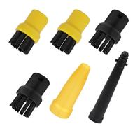 LPZMPZ Juego de 6 cepillos redondos para Karcher, accesorios de limpieza a vapor, boquilla de ventana, compatible con Kärcher SC1 SC2 SC3 SC4 SC5 SC7 CTK10 CTK20