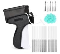LPZMPZ Juego de pistola de etiquetado Micro Stitch Gun, pistola de grapado para ropa, fijador de ropa Stitchy Quick Clothing Fixer con 5 agujas de repuesto y 3000 agujas de plástico, para falda camisa