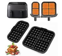 LPZMPZ Molde para gofres compatible con Philips NA350, Tefal EY9018 de silicona, para freidora de aire caliente, gofres belgas para airfryer, accesorios para freidora de aire caliente