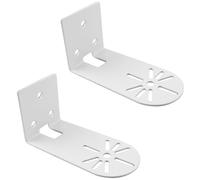 LQ Industrial 2 soportes de pared pequeños de metal de 50 mm x 50 mm x 95 mm, soporte universal pequeño flotante blanco para cámara de seguridad y altavoz