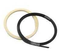LQ Industrial 2 tiras de encuadernación de plástico blanco y negro para bordes de guitarra, accesorios de piezas de guitarra