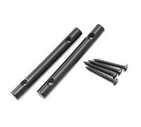 LQ Industrial Barra de retención de cuerda de guitarra, 2 unidades, 45 mm, barras de tensión negras con tornillos para amplificador de guitarra eléctrica