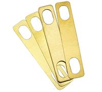 LQ Industrial de 4 piezas de 0,2 mm, 0,5 mm, 1 mm de grosor, juntas de latón para guitarra y bajo, reparación de cuello atornillado, placas de cuña de cuello de guitarra