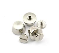 LQ Industrial - Paquete de 25 remaches de 1/2"" para bolso, bolso, bolso, cabeza de clavo, remache plano de lat n macizo, cono de metal, remaches,