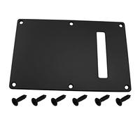 LQ Industrial Placa trasera para guitarra, 1 juego de placa trasera negra para guitarra eléctrica, cubierta de trémolo con 6 tornillos para guitarra eléctrica ST SQ