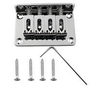 LQ Industrial Puente de guitarra de 4 cuerdas, 4 cuerdas, piezas de repuesto con tornillos y llave para cigarro, guitarras eléctricas, ukelele