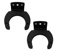 LQ Industrial Soporte de gancho para micrófono, 2 unidades, color negro, inalámbrico, soporte para gancho de pared, soportes para micrófono