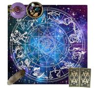 LQIOACU 1 Pieza Tapete de Adivinación, Tapete Tarot, Tapete para Oracle, Cartas y Tarot - Mantel para la Cartomancia y el Péndulo Divinatorio