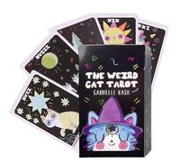 LQIOACU 1 Pieza The Weird Cat Tarot, cartas del tarot, Tarot Rider Waite, carta de adivinación para principiantes, no necesita instrucciones para su uso