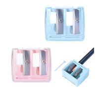 LQIOACU 2 Piezas Sacapuntas para Lápiz Cosmético de Ojos Cejas y Labios Sacapuntas Maquillaje, Sacapuntas de Doble Agujero Ideal para Lápices Finos y Jumbo