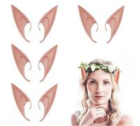 LQIOACU 4 Pares de Orejas de Elfo Rosa, Orejas de Elfo para Mujer, para Disfraz de Halloween Cosplay Fiesta de Navidad, 12cm