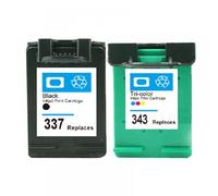LQNXAVUD 2X Los Cartuchos de Tinta compatibles para impresoras Funcionan con 337 343 337 343 Photosmart 8153 8450 8450GP 8450V 8450XI 8453 8750 8750GP