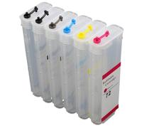 LQNXAVUD 6 x 280 ml Cartucho de Tinta Recargable Compatible con DesignJet T610 T620 T1120 T1200 T1300 T2300 T770 T790 T795 Impresoras adecuadas para Sistemas CIS CIS