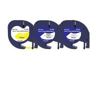 LQNXAVUD 6pcs de 12 mm Negro en Cinta de etiquetado Transparente Compatible con reemplazo de Labeller LT100H para 12267 16952 16951 Modelos de Cinta de plástico Universal(6 Mixed Color)