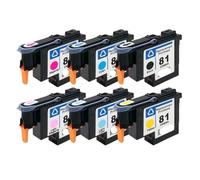 LQNXAVUD 81 PrintThead C4950A C4951A C4952A C4953A C4954A C4955A Compatible con DesignJet 5000 5000PS 5500 5500PS Impresoras Reemplazo de impresión(One Set (6 Colours))