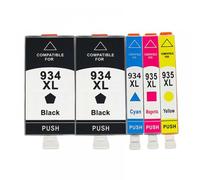 LQNXAVUD Cartucho de Tinta Compatible 934XL 935XL para impresoras Que Funcionan con 934 935 OfficeJet Pro 6230 6830 6835 6812 6815 6820(5PCS)