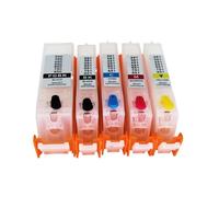 LQNXAVUD Cartucho de Tinta Recargable 5 Color PGI 450 CLI 451 con Chips de Arco Funciona con impresoras compatibles como IP7240 MG5440