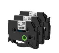 LQNXAVUD Cinta de Etiqueta Negra en Blanca de 12 mm 3-20pk TZE231 Compatible con PTD210 P710BT E110V Impresoras de Etiqueta(3PK Black on White)