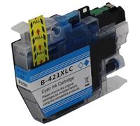 LQNXAVUD El reemplazo de Cartucho de Tinta Compatible con 4color para Las impresoras LC421 LC421XL Funciona con DCP-J1050DW DCP-J1140DW MFC-J1010DW Modelos(LC421XL C)