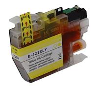 LQNXAVUD El reemplazo de Cartucho de Tinta Compatible con 4color para Las impresoras LC421 LC421XL Funciona con DCP-J1050DW DCP-J1140DW MFC-J1010DW Modelos(LC421XL Y)