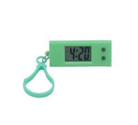 LQQDREX Reloj de bolsillo con llavero, mini reloj digital con llavero, reloj digital con forma de llavero para estudiantes, reloj electrónico portátil para niños y estudiantes, verde, 2x 0.9x 0.8in
