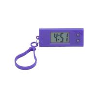 LQQDREX Reloj de bolsillo con llavero, mini reloj digital con llavero, reloj digital con forma de llavero para estudiantes, reloj electrónico portátil para niños y estudiantes, morado, 2x 0.9x 0.8in