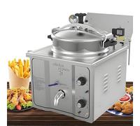 LQQYJSM Freidora Comercial Eléctrica Sobremesa A Presión, Equipo Alta Presión para Pollo Frito, Freidora De Acero Inoxidable 16 L con Temporizador Máquina De Cocción Multifunción