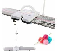 LQQYJSM Máquina Tejer Caña Plateada 150 Mm, Calibre Medio De 6,5 MmManualidades, Plástico, para El Hogar con Accesorios Fácil De Hacer Bufandas