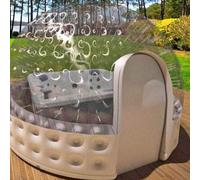 LQRCTRY Tienda de Burbujas Inflable, Tienda Inflable de Burbujas de PVC con soplador, Transparente, en Varios tamaños for Interior y Exterior.(13ft*13ft*6.5ft)