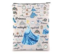LQRI Funda de libro de Cenicienta con cremallera, funda de libro de cuentos de hadas, mercancía de princesa, regalo para amantes de los dibujos animados