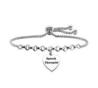 LQRI - Pulsera ajustable para terapeuta de voz, regalo de agradecimiento, regalo de agradecimiento para el patólogo del lenguaje del habla