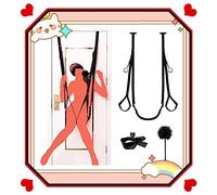 LQSSA ̤ ̤ ̣̤ ̤ ̤ ̤σ̤ ̤ ̤ Columpio De Nailon para Colgar En La Puerta con Plumas Y Antifaz, Juguetes para Fiestas, Hombres Y Mujeres