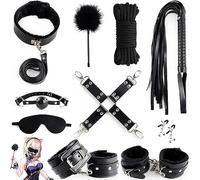 LQSSA 10 piezas de ropa de estilo de vida negro ajustable de cuero, juguetes de descompresión, equipos de fitness, yoga interior para mujeres, regalos para hombres y mujeres