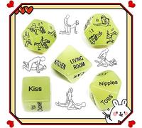 LQSSA 5 Dados Verdes Que Brillan En La Oscuridad Regalos Para Parejas Hombres Mujeres Amigos Juegos Día De San Valentín Y Juegos Divertidos Importantes Fiestas Navideñas
